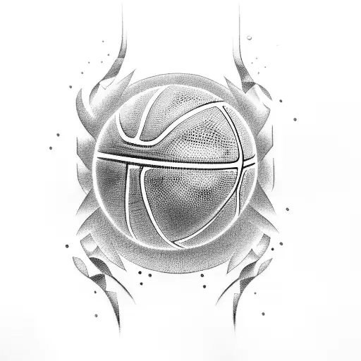 basketball and god tattoo design idea