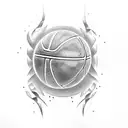 basketball and god tattoo design idea