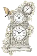 time machine carpe diem tattoo design idea