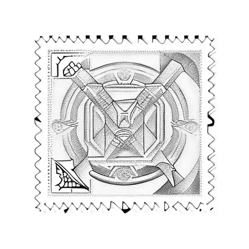 postage stamp swards  tattoo design idea