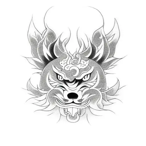 minato com kurama  tattoo design idea