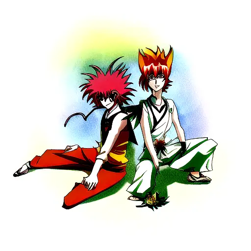 minato com kurama e cannabis tattoo design idea