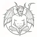 devil half angel tattoo design idea