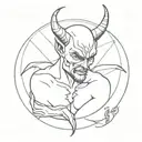 devil half angel tattoo design idea