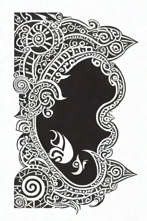 polynesia arm shoulder sleeve tattoo design idea