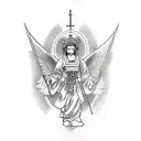 St. Raphael Archangel tattoo design idea