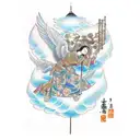 St. Raphael Archangel tattoo design idea