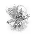 St. Raphael Archangel tattoo design idea