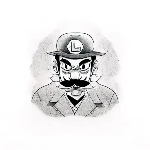 Super Luigi tattoo design idea