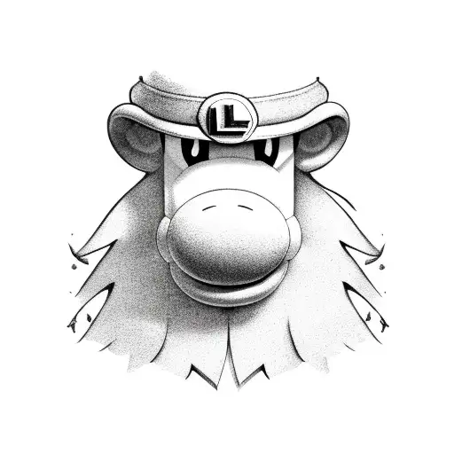 Super Luigi tattoo design idea