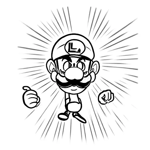 Super Luigi tattoo design idea