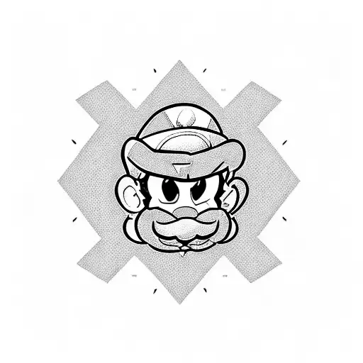 Super Luigi tattoo design idea