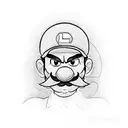 Super Luigi tattoo design idea