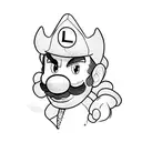 Super Luigi tattoo design idea