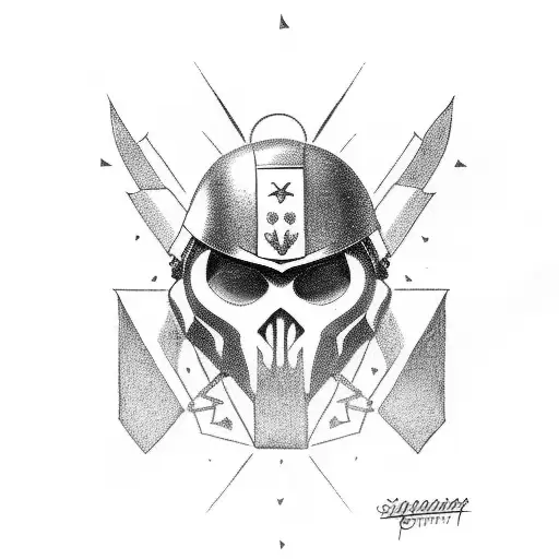 Soldier Sparta style out of movie, upper chest, drawn with pencil tattoo design idea