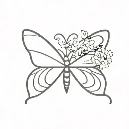 butterfly with angel number 444 small tattoo tattoo design idea