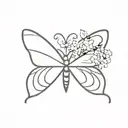 butterfly with angel number 444 small tattoo tattoo design idea