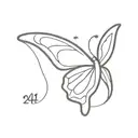 butterfly with angel number 444 small tattoo tattoo design idea