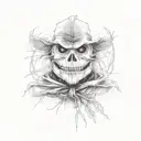 Scary Scarecrow tattoo design idea