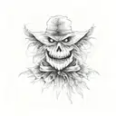 Scary Scarecrow tattoo design idea