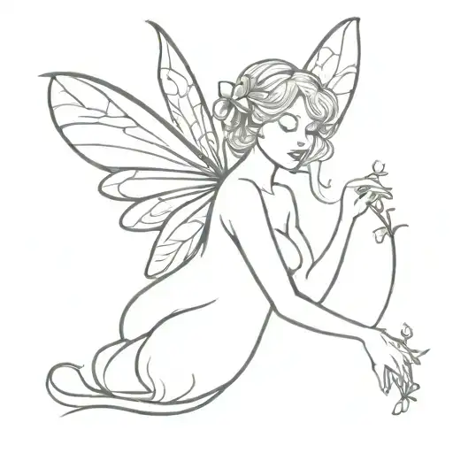 fairy tattoo design idea