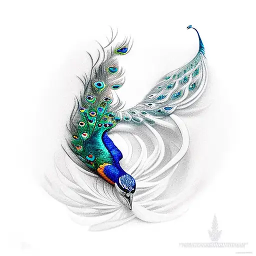 Peacock tattoo design idea
