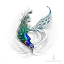 Peacock tattoo design idea