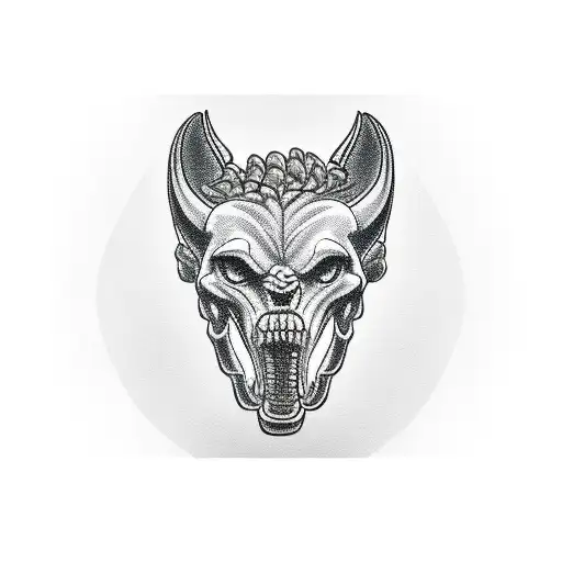 Samson with a jawbone  tattoo design idea