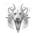 Samson with a jawbone  tattoo design idea