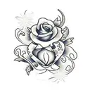 cowboy boot rustic looking with flowers coming out of it tattoo design idea