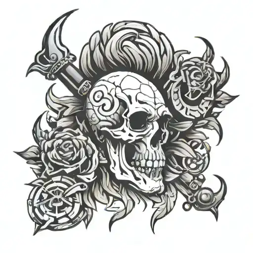 testosterone and diesel tattoo design idea