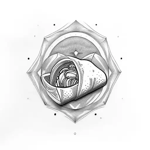 croissant  tattoo design idea