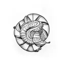 croissant  tattoo design idea