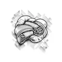 croissant  tattoo design idea