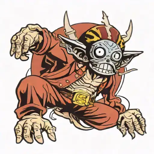 luffy gear 5 point star wars tattoo design idea