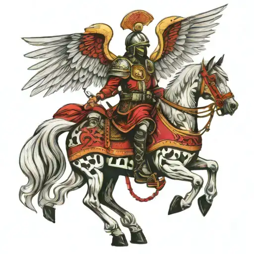 winged hussar tattoo design idea