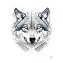 father and son wolf  tattoo design idea