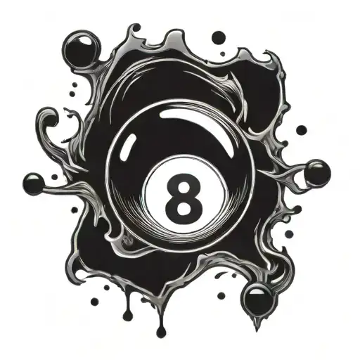 pool 8 ball tattoo design idea