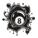 pool 8 ball tattoo design idea
