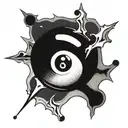 pool 8 ball tattoo design idea
