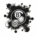 pool 8 ball tattoo design idea