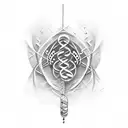 music with dna tattoo design idea