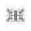 music with dna tattoo design idea