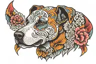 dog breed tattoo design idea