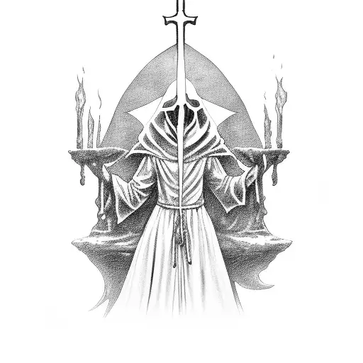sister friede from dark souls 3 tattoo design idea