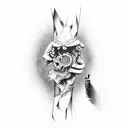 rage forearm tattoo design idea