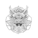 Foo Dog tattoo design idea