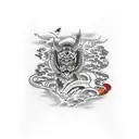 Design a full arm tattoo,  incorporating love of family,  being a father, a husband and a brother tattoo design idea