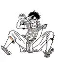 monkey d luffy tattoo design idea