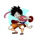 monkey d luffy tattoo design idea